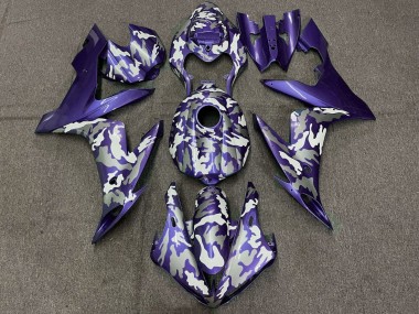 2004-2006 Yamaha YZF 1000 R1 Motorcycle Fairings - Purple White Grey Camouflage