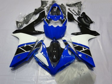 2007-2008 Yamaha YZF 1000 R1 Bike Fairings - Blue White Black