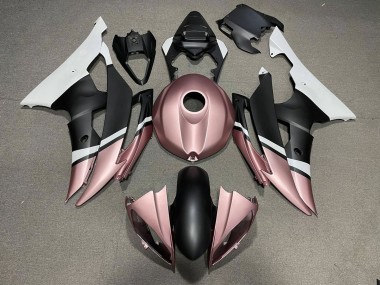 2008-2016 Yamaha YZF R6 Motorcycle Fairings - White Rose Gold Matte Black