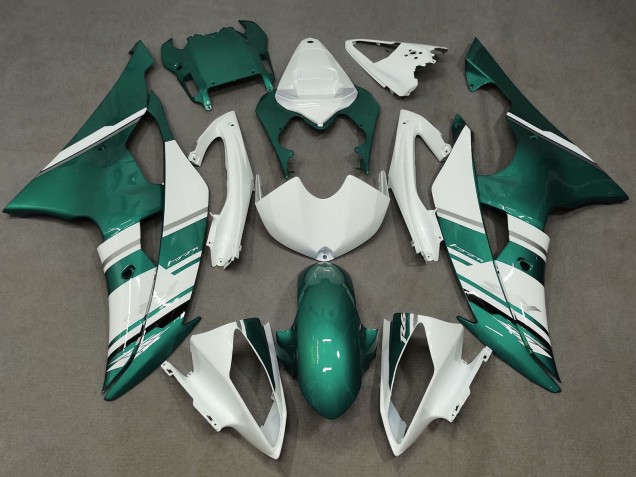 2008-2016 Yamaha YZF R6 Motorcycle Fairings - White Green