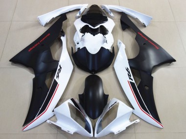 2008-2016 Yamaha YZF R6 Motorcycle Fairings - White Matte Black Red