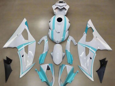 2008-2016 Yamaha YZF R6 Motorcycle Fairings - White Light Blue