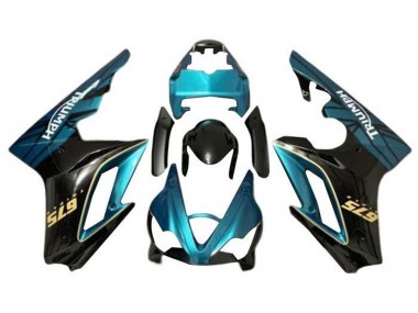 2009-2012 Triumph Daytona 675 Triple Motorcycle Fairing - Teal Blue Glossy Black