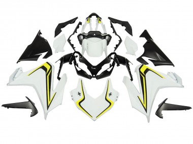 2022-2023 Honda CBR500R Motorcycle Fairings - White Neon Yellow Matte Black