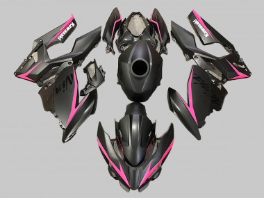2018-2024 Kawasaki EX400 Motorcycle Fairings - Matte Black Pink