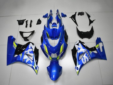 2017-2025 Suzuki GSXR 1000 Motorcycle Fairing - Blue White Green