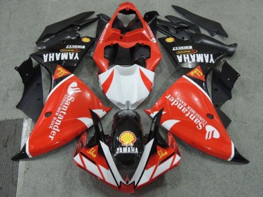 2009-2011 Yamaha YZF R1 Motorcycle Fairings - Red White Black Santander Red