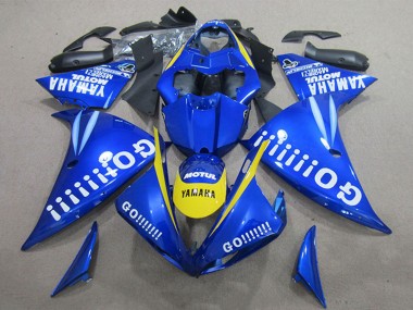 2009-2011 Yamaha YZF R1 Motorcycle Fairings - Blue Yellow White Go