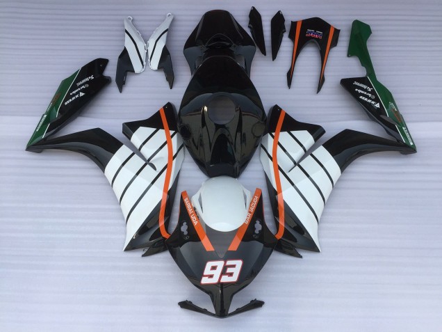 93 Baracuda White and Black - 2012-2016 Honda CBR1000RR