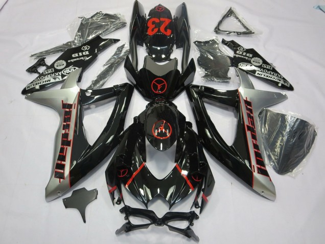 Black Grey Jordan - 2008-2010 Suzuki GSXR 600-750 Black Grey Jordan - 2008-2010 Suzuki GSXR 600-750