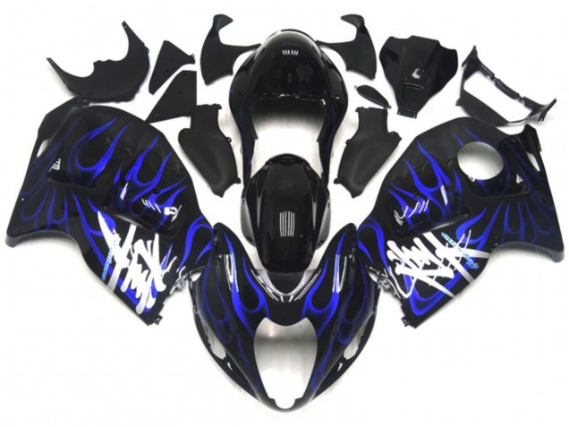 Black with Deep Blue Flame - 1997-2007 Suzuki GSXR 1300 Hayabusa Black with Deep Blue Flame - 1997-2007 Suzuki GSXR 1300 Hayabusa