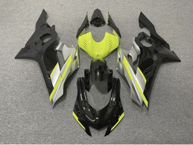 Black with Floro Yellow - 2017-2021 Yamaha R6