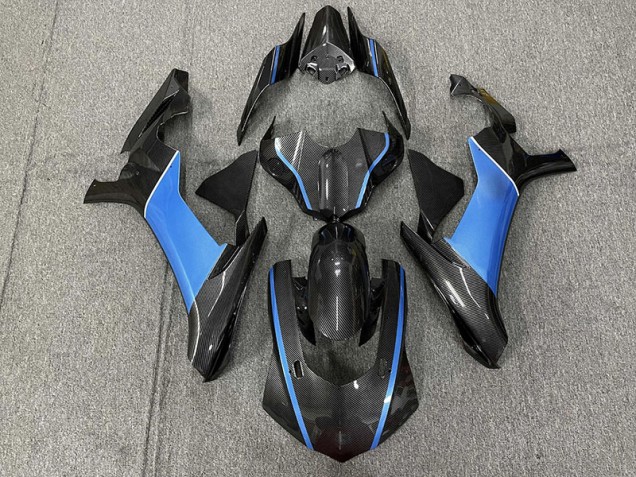 Carbon Fiber & Light Blue - 2015-2019 Yamaha R1 Carbon Fiber & Light Blue - 2015-2019 Yamaha R1