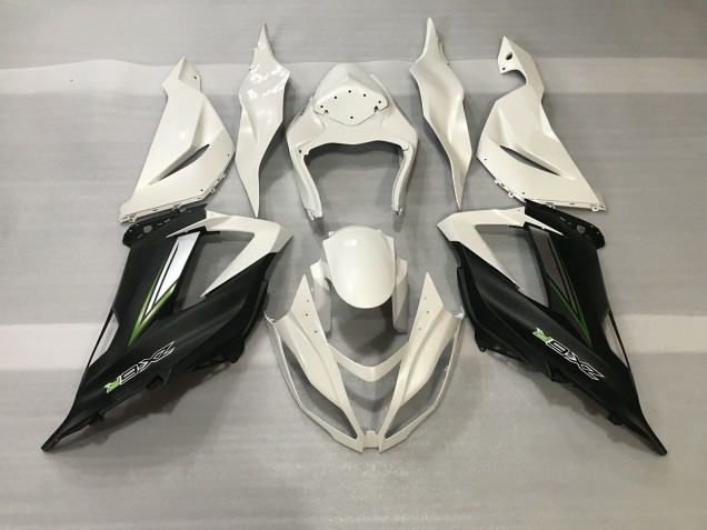 Crystal White & Satin Black - 2013-2018 Kawasaki ZX6R Crystal White & Satin Black - 2013-2018 Kawasaki ZX6R