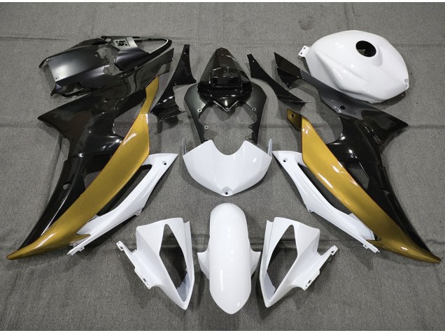 Custom Gold Black and White - 2008-2016 Yamaha R6 Custom Gold Black and White - 2008-2016 Yamaha R6