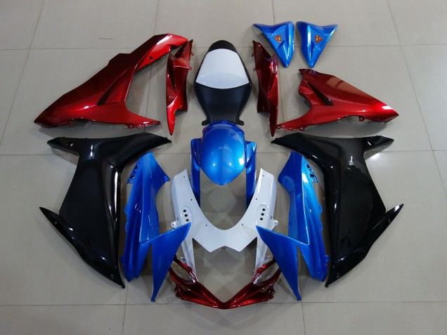 Custom Red Black and Blue - 2011-2024 Suzuki GSXR 600-750 Custom Red Black and Blue - 2011-2024 Suzuki GSXR 600-750