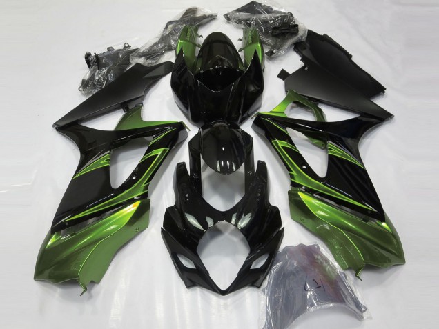 Electric Green and Gloss Black - 2007-2008 Suzuki GSXR 1000