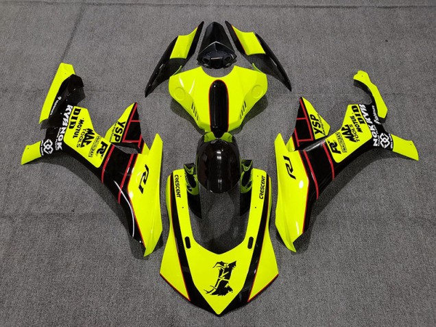 Floro Yellow and Black - 2015-2019 Yamaha R1 Floro Yellow and Black - 2015-2019 Yamaha R1
