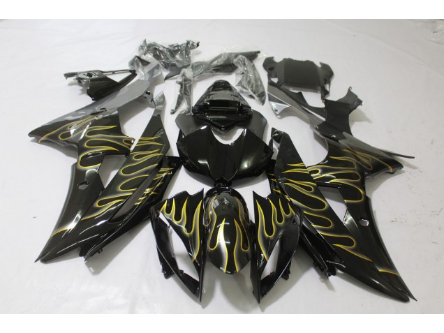 Gloss Black & Flame - 2008-2016 Yamaha R6 Gloss Black & Flame - 2008-2016 Yamaha R6