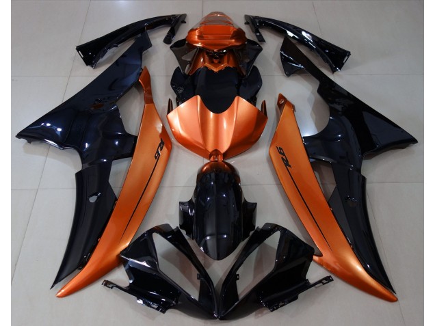 Gloss Black & Light Orange - 2008-2016 Yamaha R6 Gloss Black & Light Orange - 2008-2016 Yamaha R6