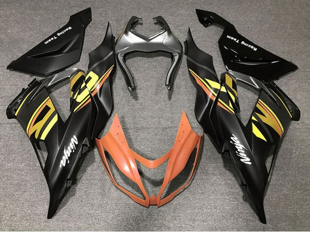 Gloss Black & Orange - 2013-2018 Kawasaki ZX6R