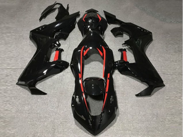 Gloss Black W Red Lining - 2017-2023 Honda CBR1000RR Gloss Black W Red Lining - 2017-2023 Honda CBR1000RR