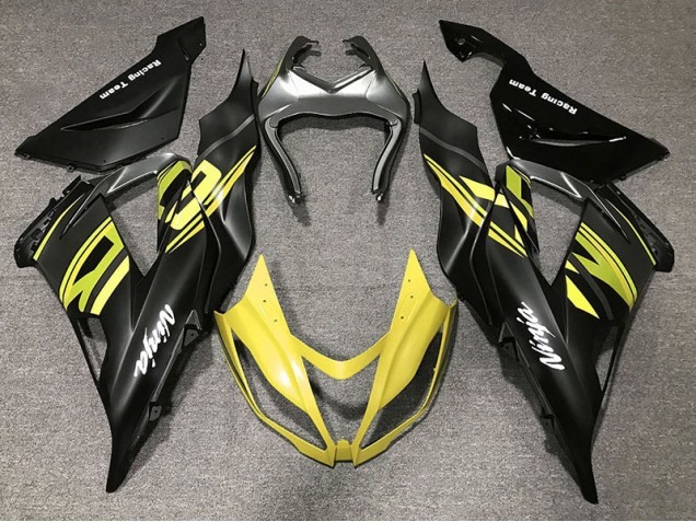 Gloss Black & Yellow - 2013-2018 Kawasaki ZX6R Gloss Black & Yellow - 2013-2018 Kawasaki ZX6R
