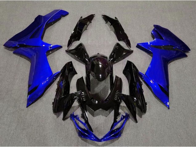 Gloss Black and Aqua Blue - 2011-2024 Suzuki GSXR 600-750 Gloss Black and Aqua Blue - 2011-2024 Suzuki GSXR 600-750
