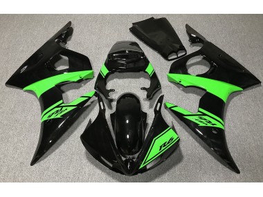Gloss Black and Green - 2003-2004 Yamaha R6
