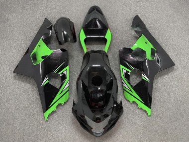 Gloss Black and Green - 2004-2005 Suzuki GSXR 600-750