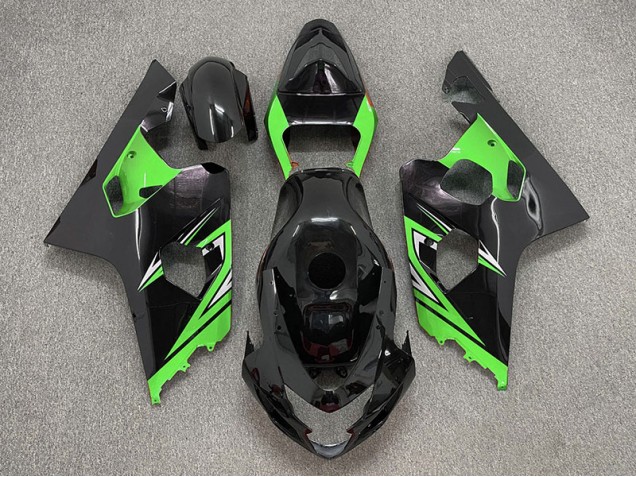 Gloss Black and Green - 2004-2005 Suzuki GSXR 600-750 Gloss Black and Green - 2004-2005 Suzuki GSXR 600-750