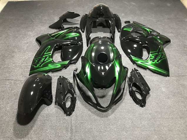 Gloss Black and Green - 2008-2020 Suzuki GSXR 1300 Hayabusa Gloss Black and Green - 2008-2020 Suzuki GSXR 1300 Hayabusa