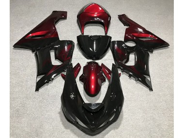 Gloss Black and Red - 2005-2006 Kawasaki ZX6R
