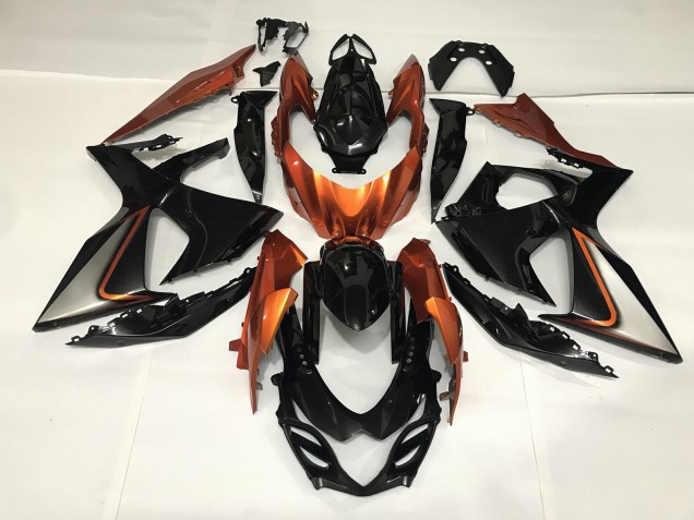 Gloss Black and Shiny Orange - 2009-2016 Suzuki GSXR 1000 Gloss Black and Shiny Orange - 2009-2016 Suzuki GSXR 1000