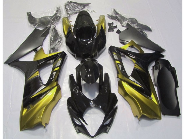 Gloss Black and Yellow - 2007-2008 Suzuki GSXR 1000 Gloss Black and Yellow - 2007-2008 Suzuki GSXR 1000