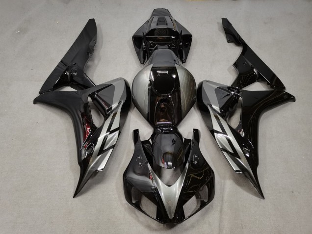 Gloss Black w grey - 2006-2007 Honda CBR1000RR