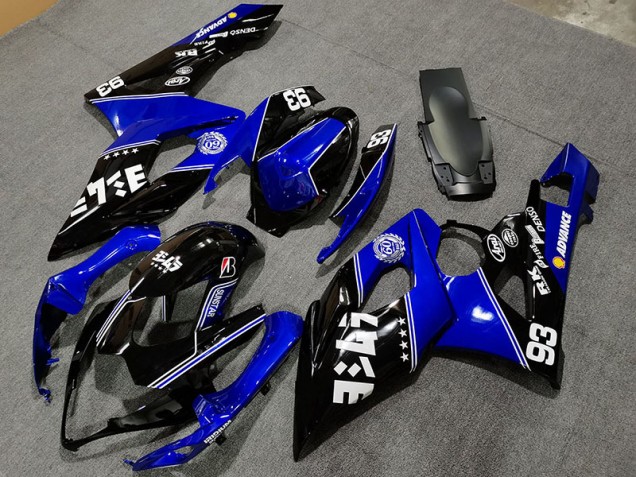 Gloss Blue and Black Custom - 2005-2006 Suzuki GSXR 1000 Gloss Blue and Black Custom - 2005-2006 Suzuki GSXR 1000