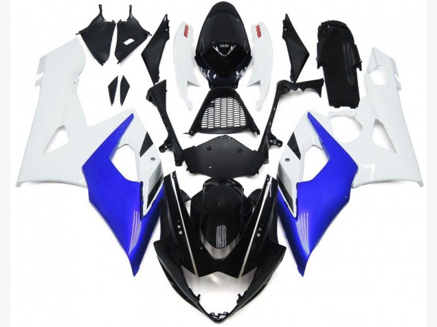 Gloss Blue and White Gloss Lowers - 2005-2006 Suzuki GSXR 1000 Gloss Blue and White Gloss Lowers - 2005-2006 Suzuki GSXR 1000