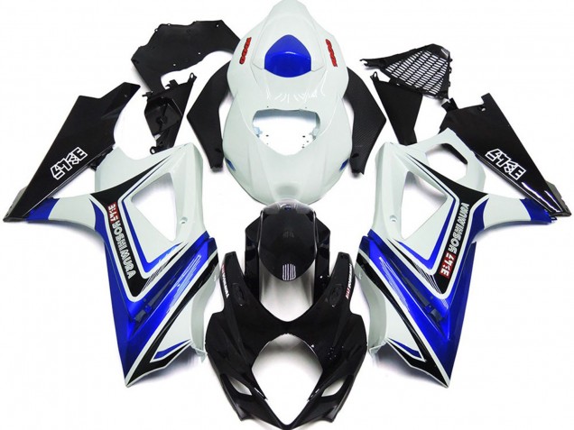 Gloss Blue with White and black OEM Style - 2007-2008 Suzuki GSXR 1000 Gloss Blue with White and black OEM Style - 2007-2008 Suzuki GSXR 1000