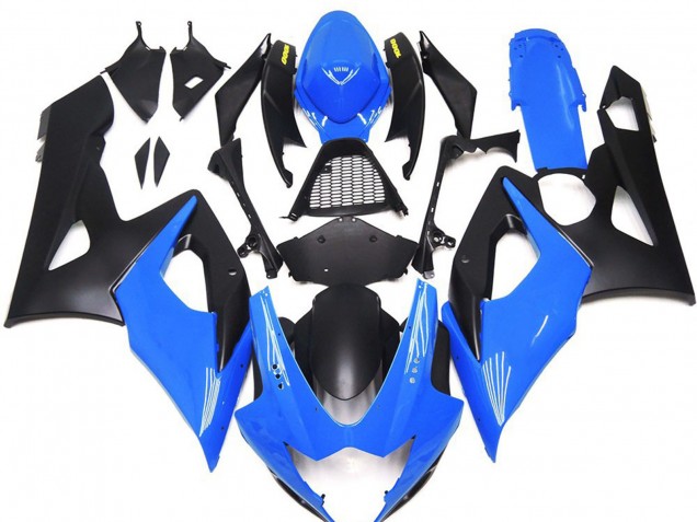 Gloss Blue with Yellow Logos - 2005-2006 Suzuki GSXR 1000 Gloss Blue with Yellow Logos - 2005-2006 Suzuki GSXR 1000