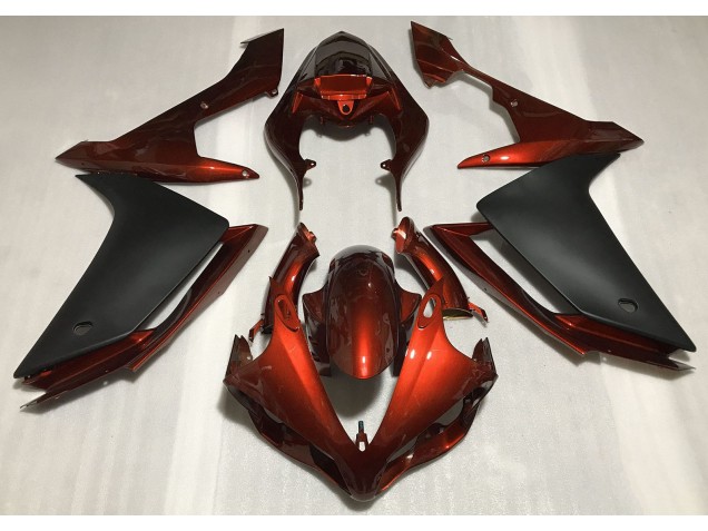Gloss Dark Orange & Black - 2007-2008 Yamaha R1 Gloss Dark Orange & Black - 2007-2008 Yamaha R1