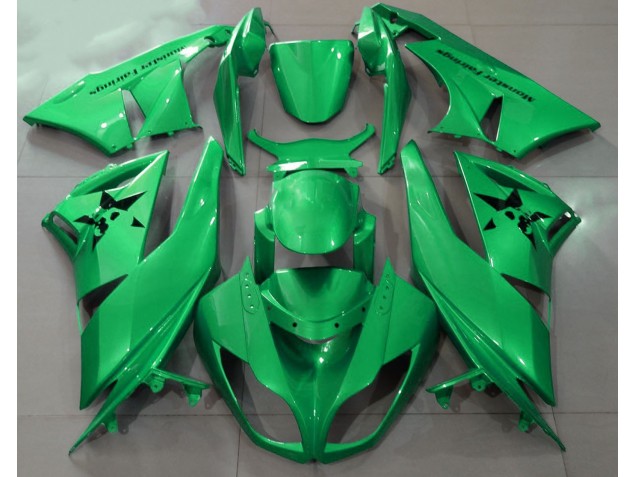 Gloss Green & Custom Logos - 2009-2012 Kawasaki ZX6R Gloss Green & Custom Logos - 2009-2012 Kawasaki ZX6R