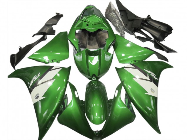 Gloss Green & White - 2012-2014 Yamaha R1 Gloss Green & White - 2012-2014 Yamaha R1