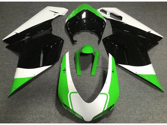 Gloss Green White and Black - 2007-2014 Ducati Ducati 848 1098 1198 Gloss Green White and Black - 2007-2014 Ducati Ducati 848 1098 1198
