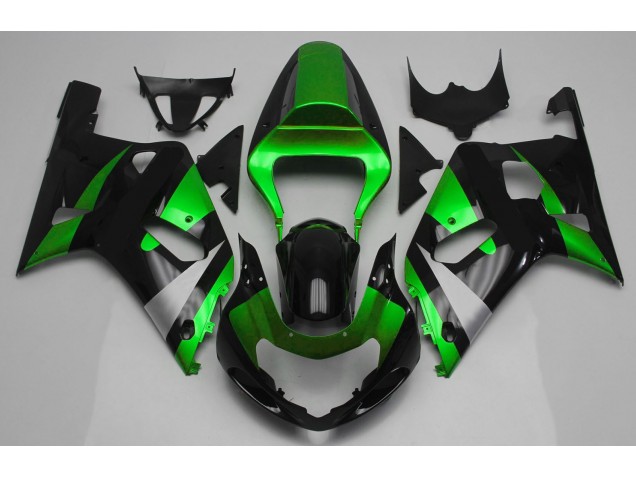 Gloss Green and Black - 2001-2003 Suzuki GSXR 600-750 Gloss Green and Black - 2001-2003 Suzuki GSXR 600-750
