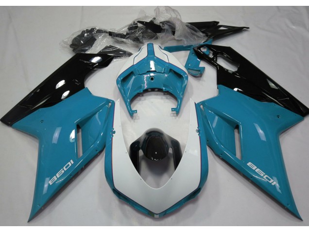 Gloss Light Blue & White - 2007-2014 Ducati Ducati 848 1098 1198