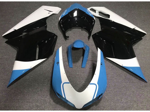 Gloss Light Blue White and Black - 2007-2014 Ducati Ducati 848 1098 1198