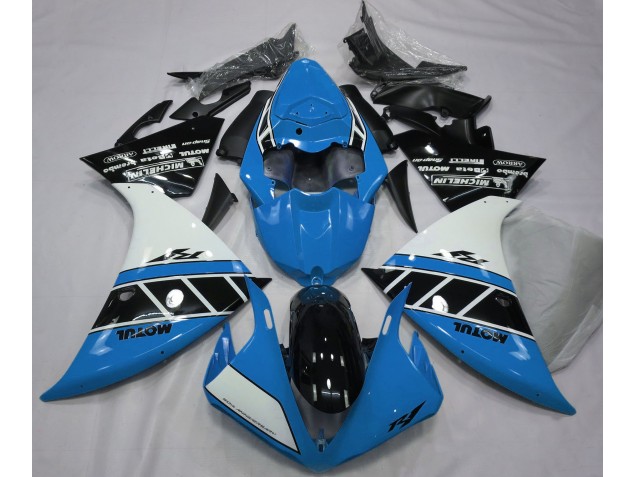 Gloss Light Blue White and Black - 2012-2014 Yamaha R1