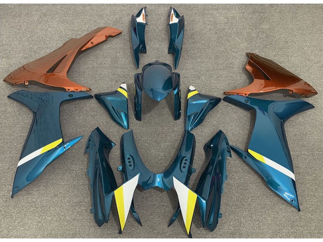 Gloss Light Blue and Orange - 2011-2024 Suzuki GSXR 600-750