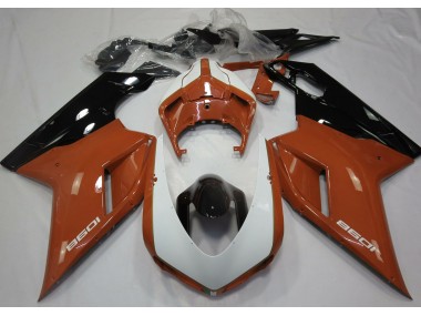 Gloss Orange & White - 2007-2014 Ducati Ducati 848 1098 1198